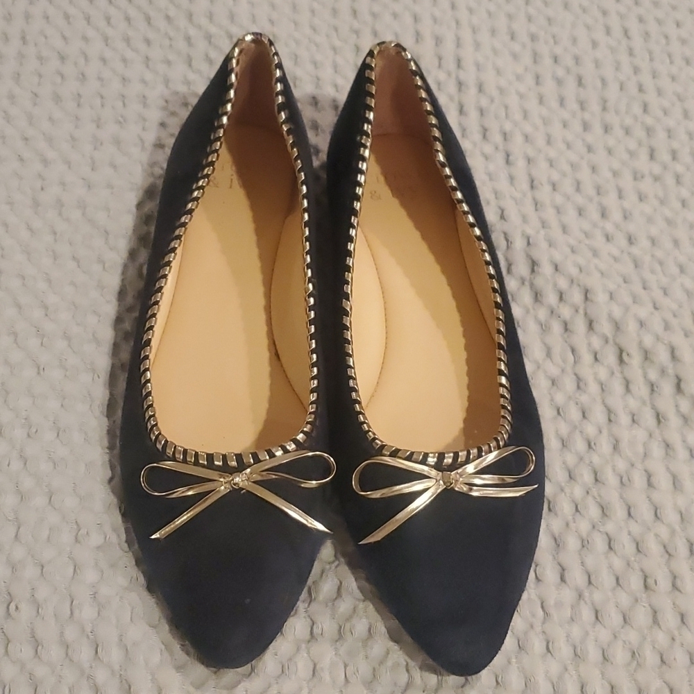 Crown & Ivy Blue Suede Shoes Size 6 1/2 (#25)